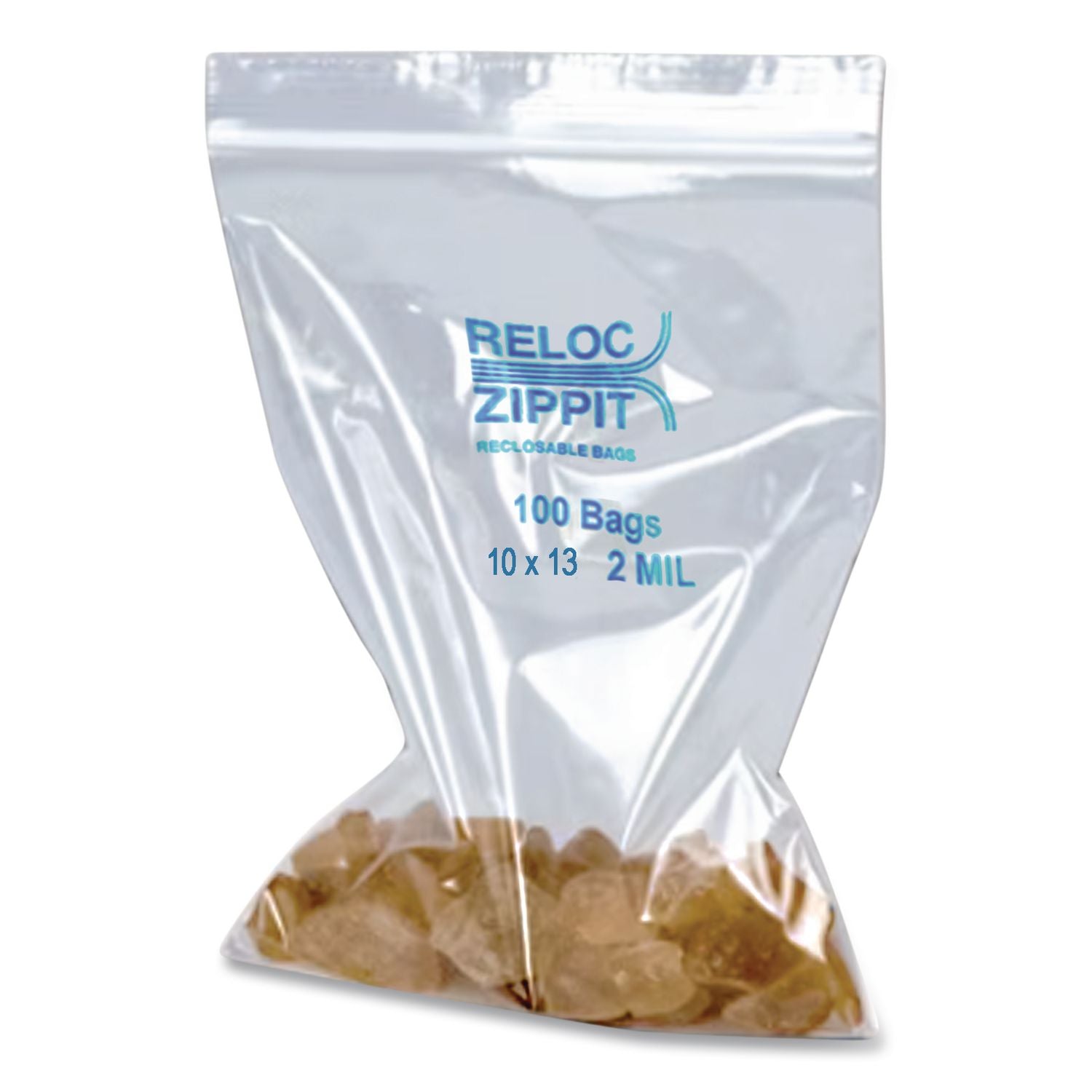 Zippit Resealable Bags, 2 mil, 10" x 13", Clear, 1,000/Carton