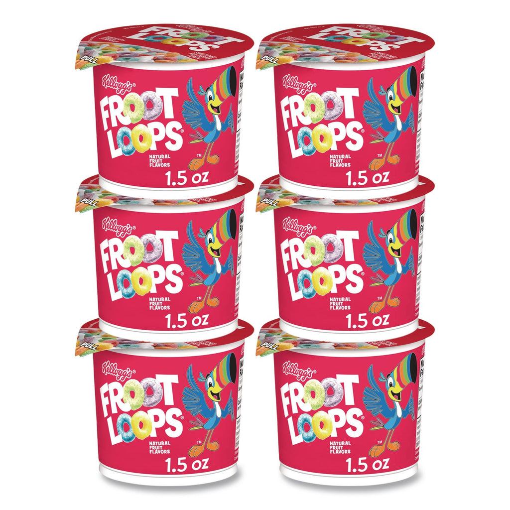 Froot Loops Breakfast Cereal, Single-Serve 1.5 oz Cup, 6/Box