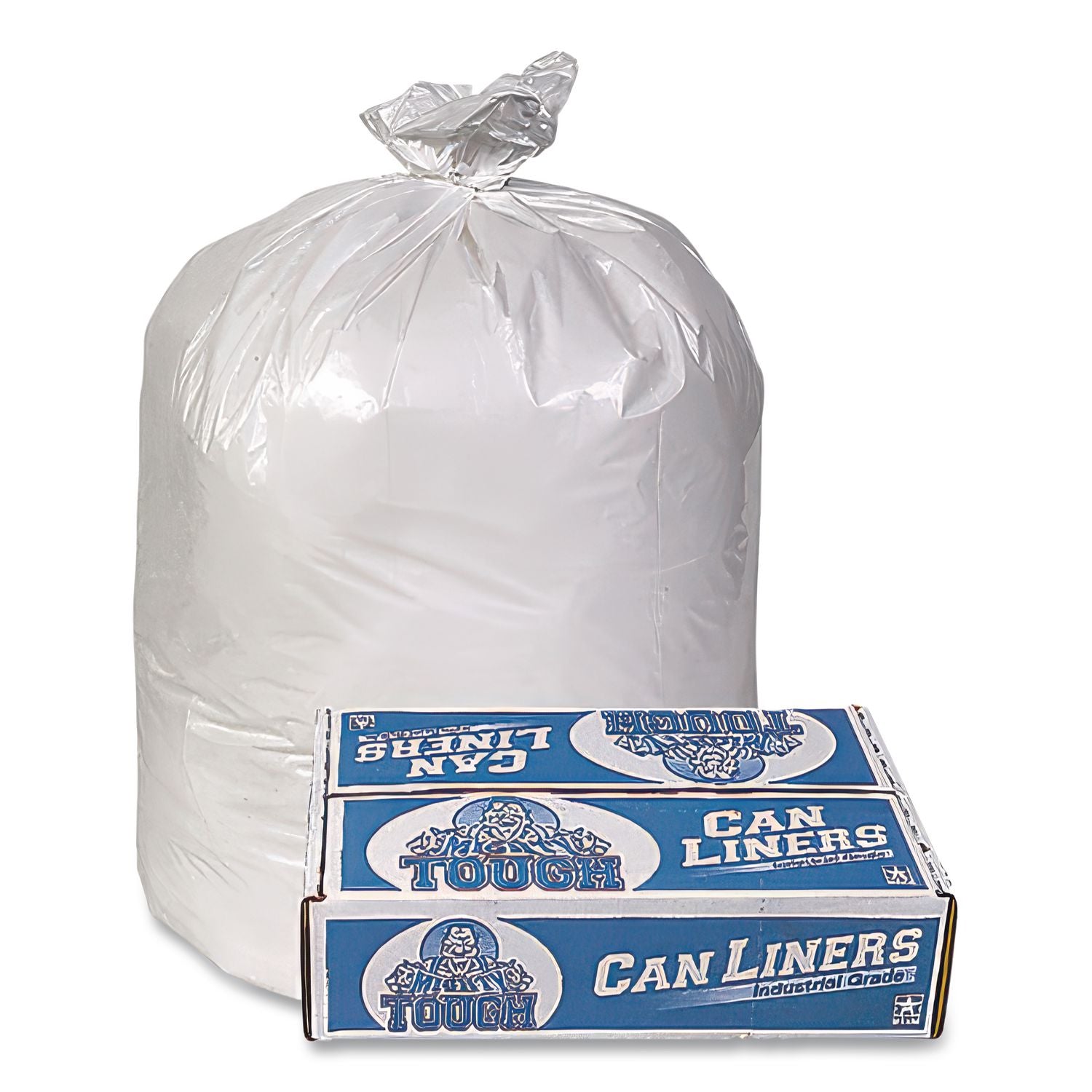 Linear Low Density Can Liners, 30 gal, 0.75 mil, 30" x 36", White, 200/Carton