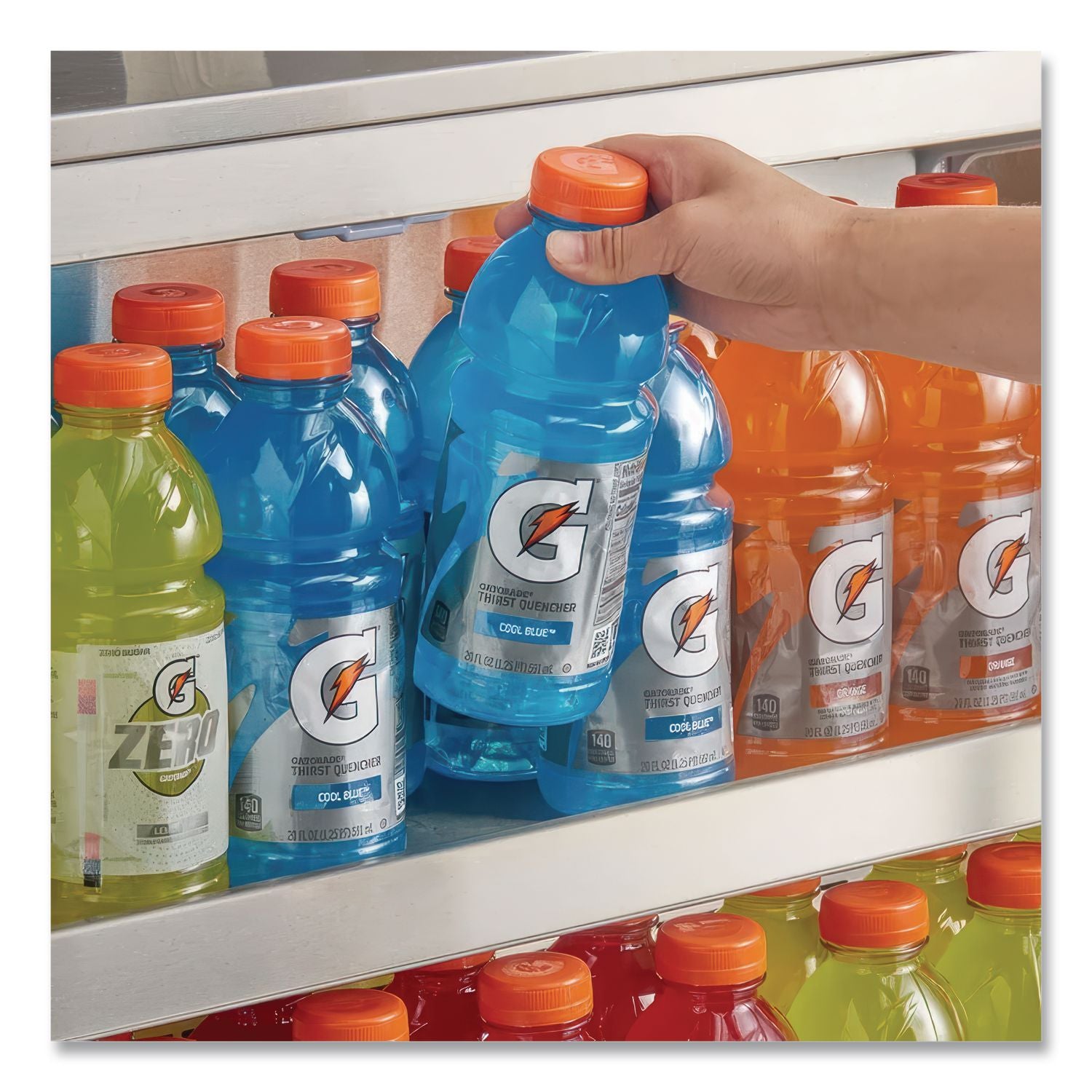 G-Series Perform 02 Thirst Quencher, Cool Blue, 20 oz Bottle, 24/Carton