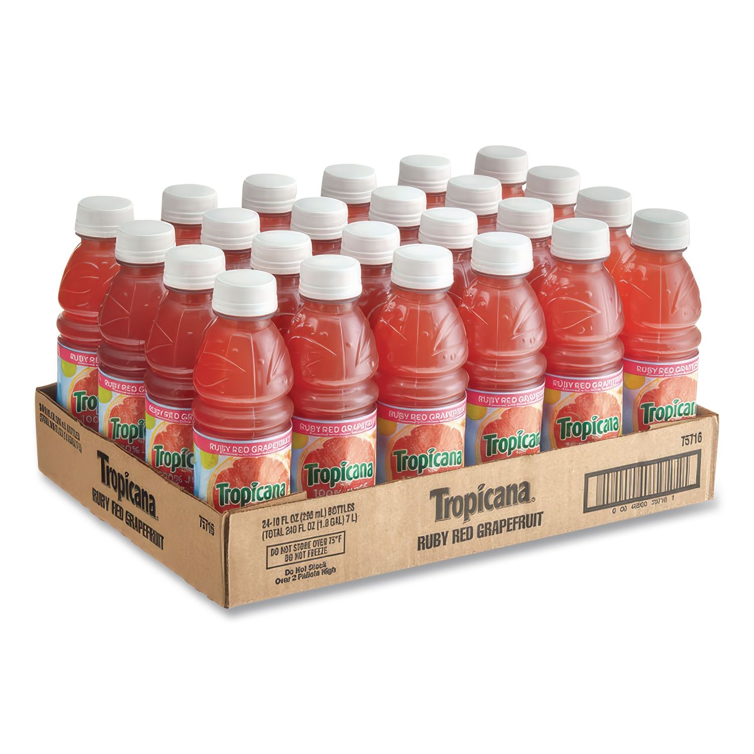 100% Juice, Ruby Red Grapefruit, 10oz Bottle, 24/Carton