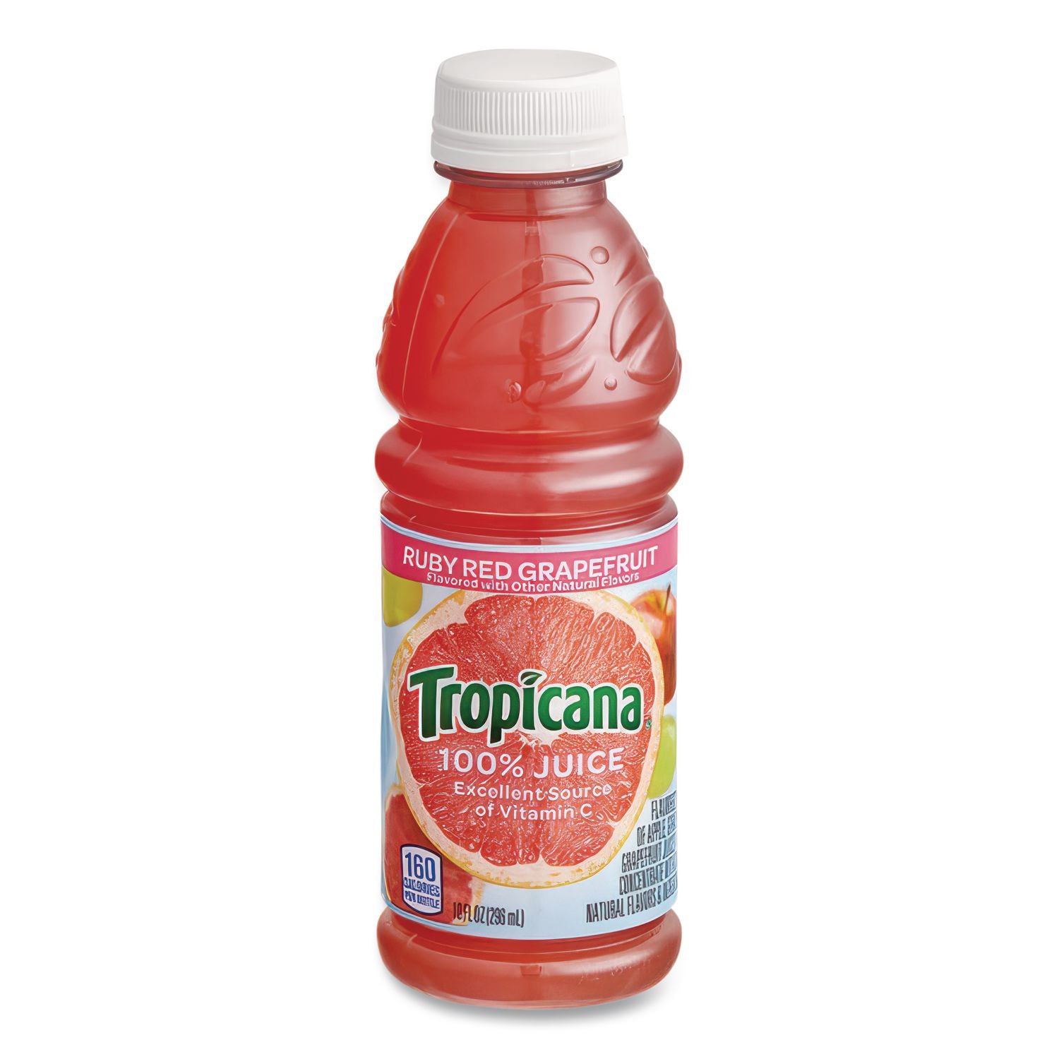 100% Juice, Ruby Red Grapefruit, 10oz Bottle, 24/Carton