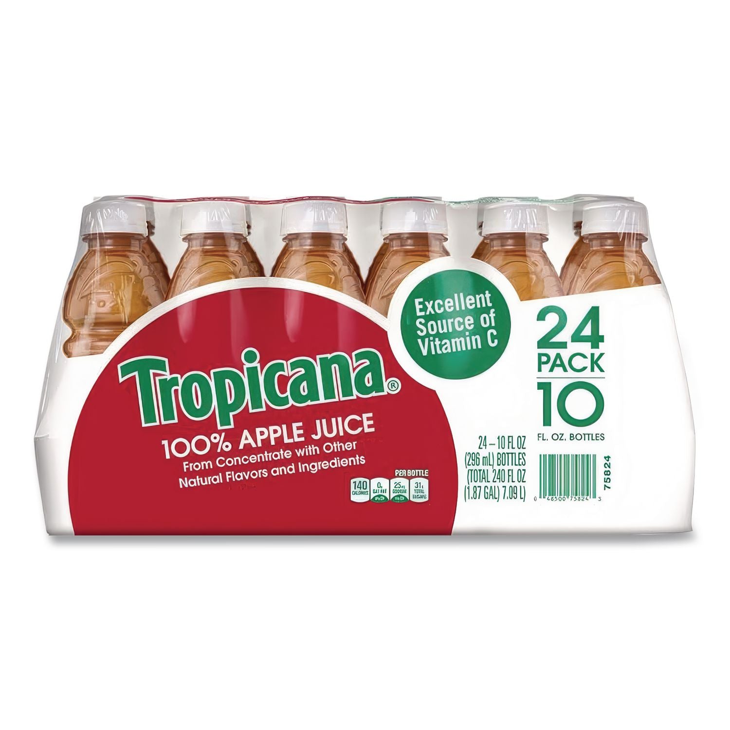 100% Juice, Apple, 10oz Bottle, 24/Carton