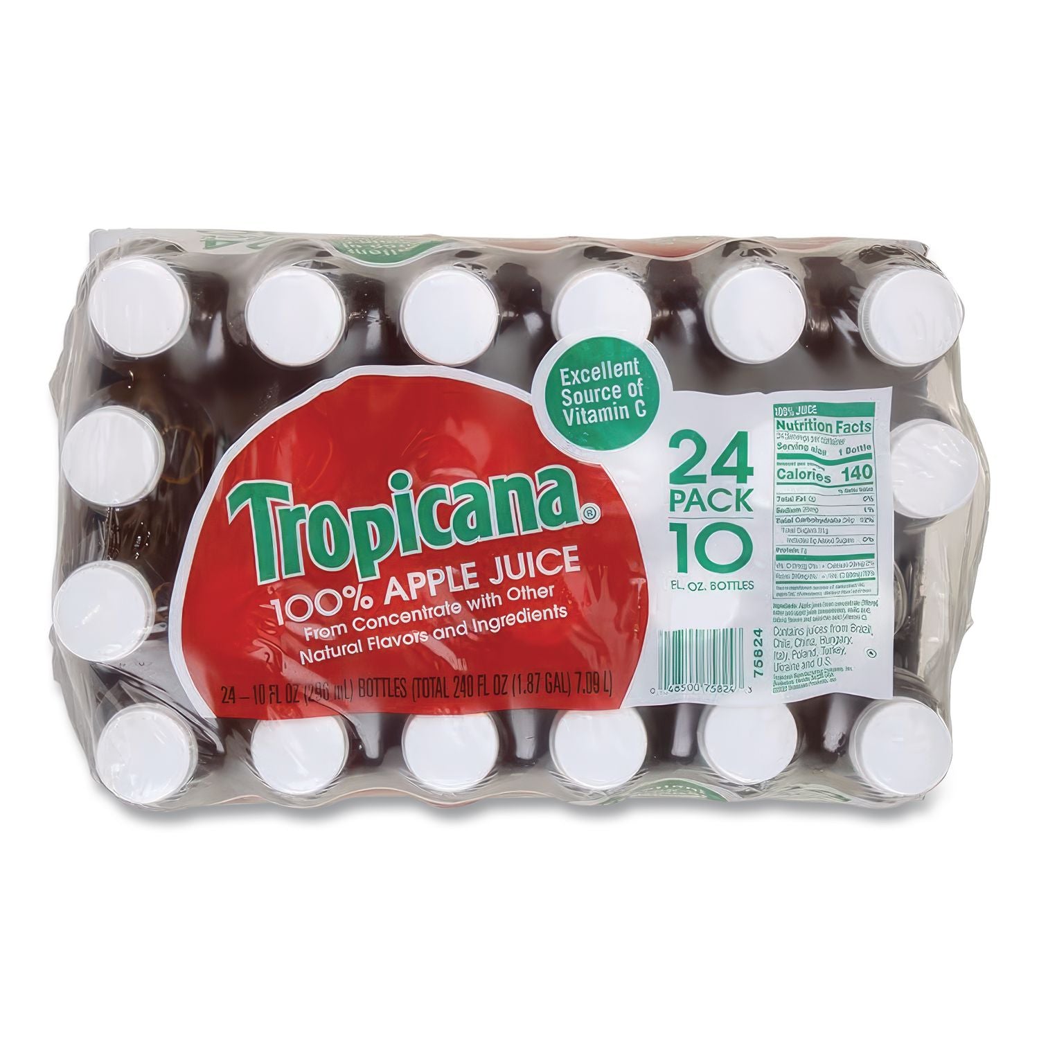 100% Juice, Apple, 10oz Bottle, 24/Carton