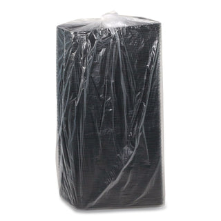 Supermarket Tray, #7S, 5.63 x 14.16 x 0.67, Black, Foam, 250/Carton