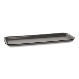 Supermarket Tray, #7S, 5.63 x 14.16 x 0.67, Black, Foam, 250/Carton