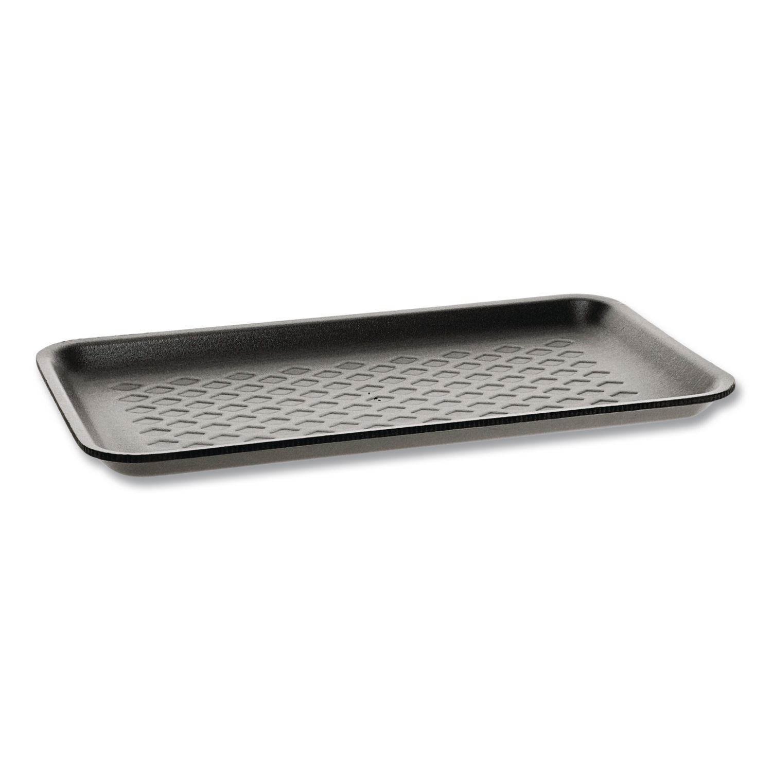 Supermarket Tray, #10S, 10.88 x 5.88 x 0.69, Black, Foam, 500/Carton