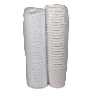 Paper Round Food Container and Lid Combo, 16 oz, 3.75" Diameter x 3.88h", White, 250/Carton