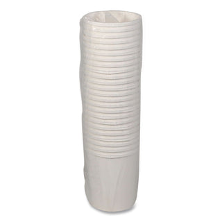 Paper Round Food Container, 32 oz, 5.13" Diameter x 4.5"h, White, 500/Carton