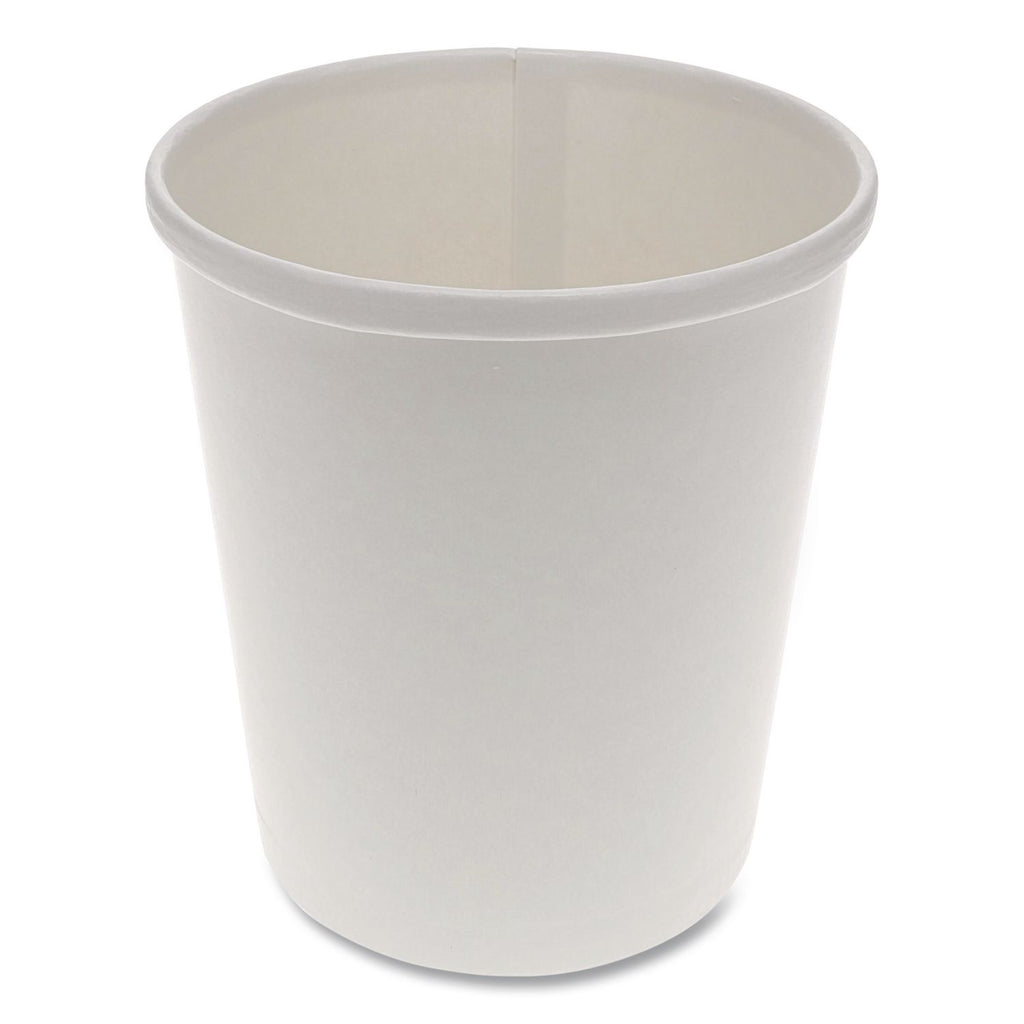 Paper Round Food Container, 32 oz, 5.13" Diameter x 4.5"h, White, 500/Carton