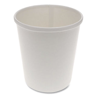 Paper Round Food Container, 32 oz, 5.13" Diameter x 4.5"h, White, 500/Carton