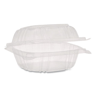 SENSATION SmartLock Hinged Lid Container, 5.24 x 5.25 x 2.57, Clear, Plastic, 375/Carton