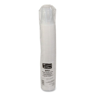 Translucent Drink Cups, 16 oz, Clear, 80/Pack, 12 Packs/Carton