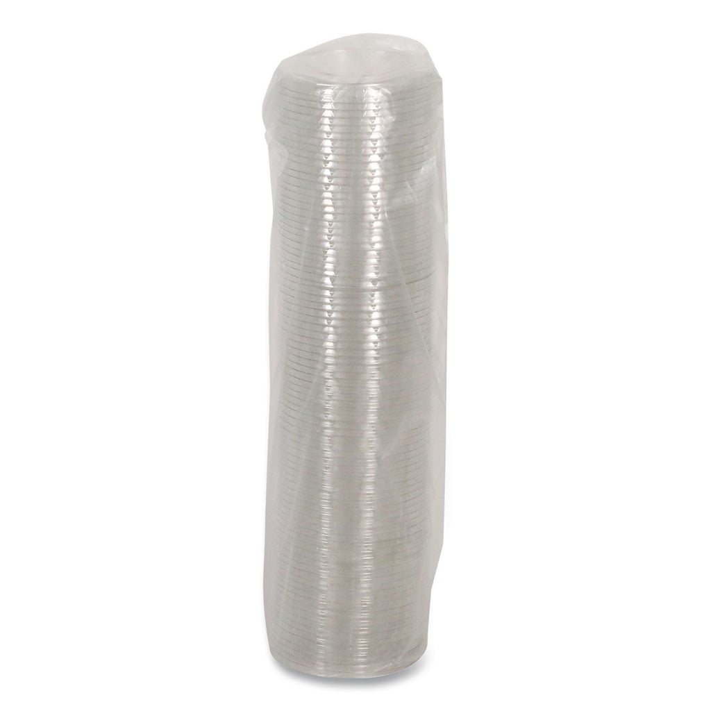 EarthChoice Strawless RPET Lid, Flat Lid, Fits 9 oz to 20 oz "A" Cups, Clear 1,020/Carton