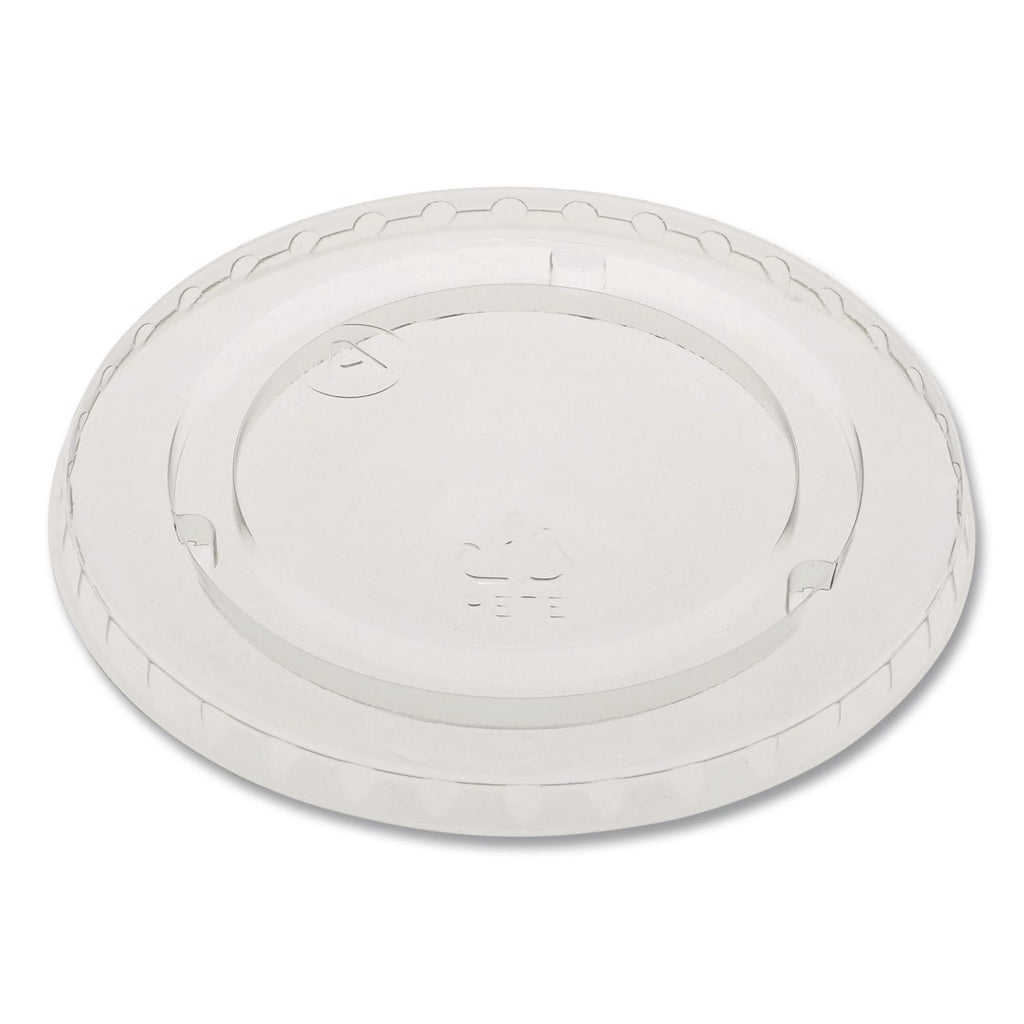 EarthChoice Strawless RPET Lid, Flat Lid, Fits 9 oz to 20 oz "A" Cups, Clear 1,020/Carton