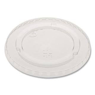 EarthChoice Strawless RPET Lid, Flat Lid, Fits 9 oz to 20 oz "A" Cups, Clear 1,020/Carton