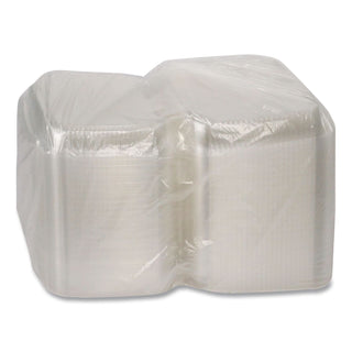 ClearView SmartLock Hinged Lid Container, 9.22 x 8.88 x 2.91, Clear, Plastic, 200/Carton