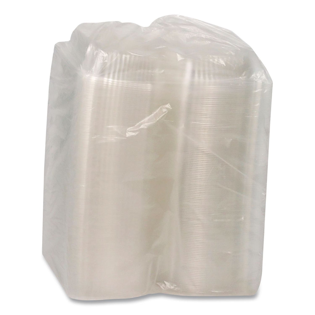 ClearView SmartLock Hinged Lid Container, 20 oz, 5.75 x 6 x 3, Clear, Plastic, 500/Carton