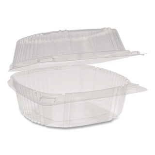 ClearView SmartLock Hinged Lid Container, 20 oz, 5.75 x 6 x 3, Clear, Plastic, 500/Carton