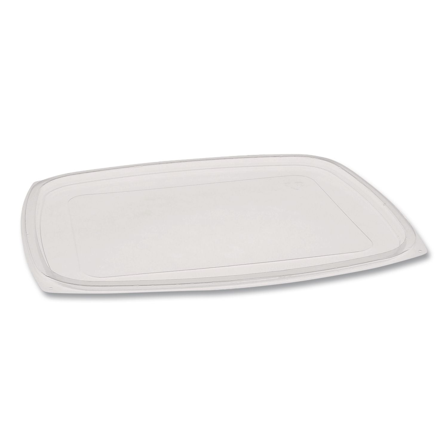 Showcase Deli Container Lid, Flat Lid For 3-Compartment 48/64 oz Containers, 9 x 7.38 x 0.19, Clear, Plastic, 220/Carton