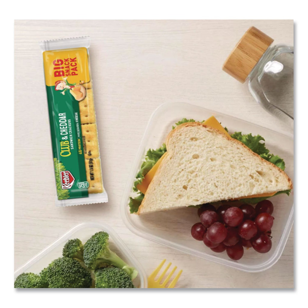 Sandwich Cracker, Club and Cheddar, 8 Cracker Snack Pack, 12/Box
