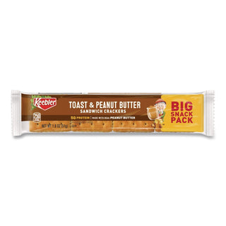 Sandwich Crackers, Toast and Peanut Butter, 8 Cracker Snack Pack, 12/Box