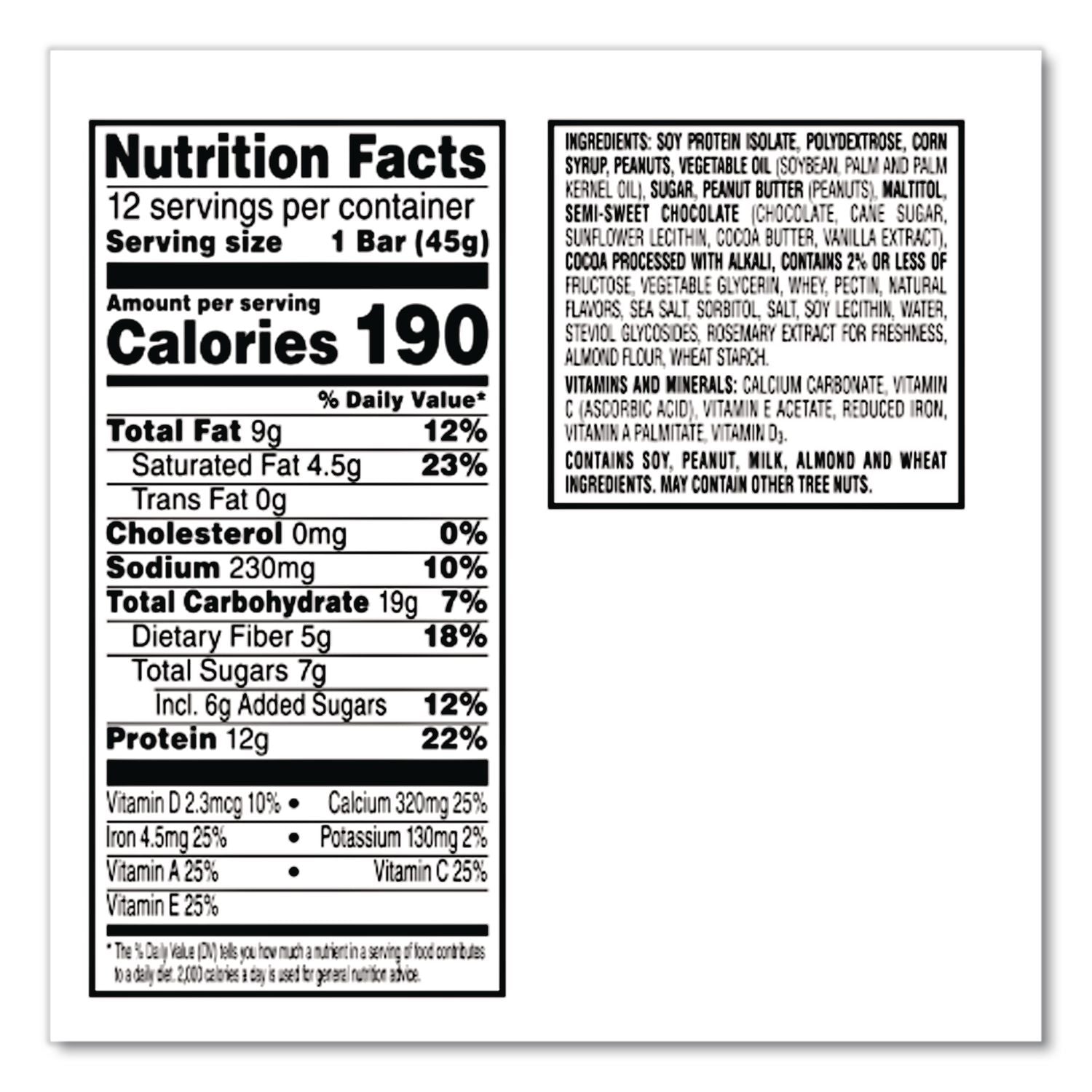 Special K Protein Meal Bar, Chocolate/Peanut Butter, 1.59 oz, 8/Box
