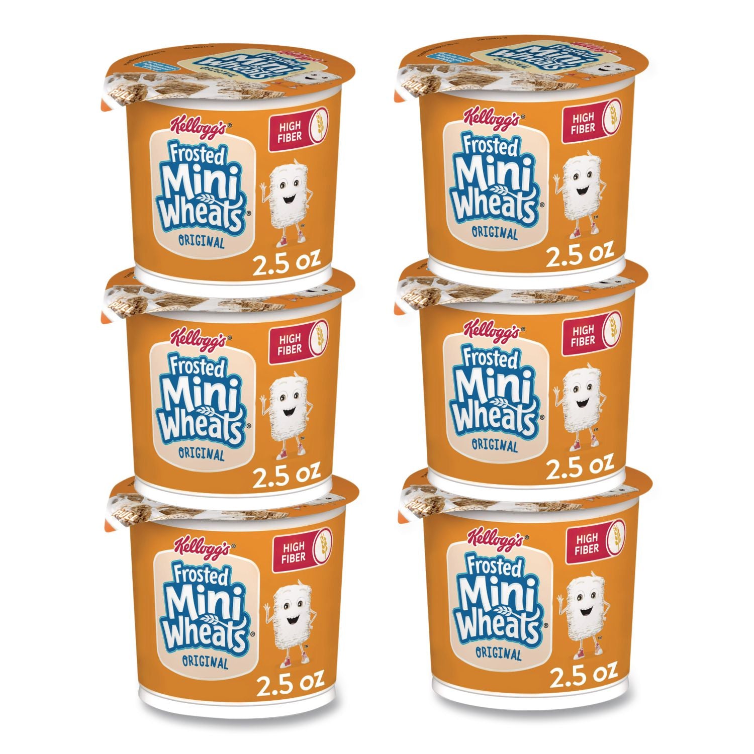 Breakfast Cereal, Frosted Mini Wheats, Single-Serve, 6/Box