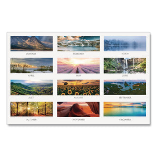 Earthscapes Recycled 3-Month Vertical Wall Calendar, Scenic Photography, 8 x 17, White Sheets, 14-Month (Dec-Jan): 2023-2025