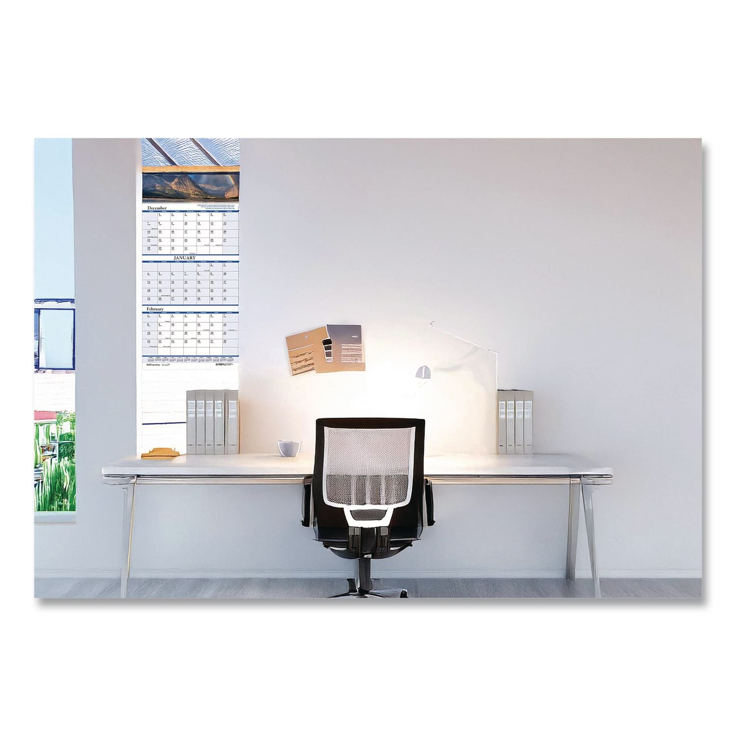 Earthscapes Recycled 3-Month Vertical Wall Calendar, Scenic Photography, 8 x 17, White Sheets, 14-Month (Dec-Jan): 2023-2025