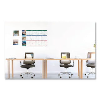 Earthscapes Recycled Reversible/Erasable Yearly Wall Calendar, Nature Photos, 24 x 37, White Sheets, 12-Month (Jan-Dec): 2024