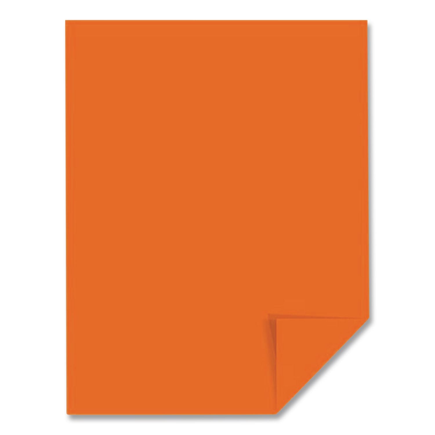 Exact Brights Paper, 20 lb Bond Weight, 8.5 x 11, Bright Orange, 500/Ream