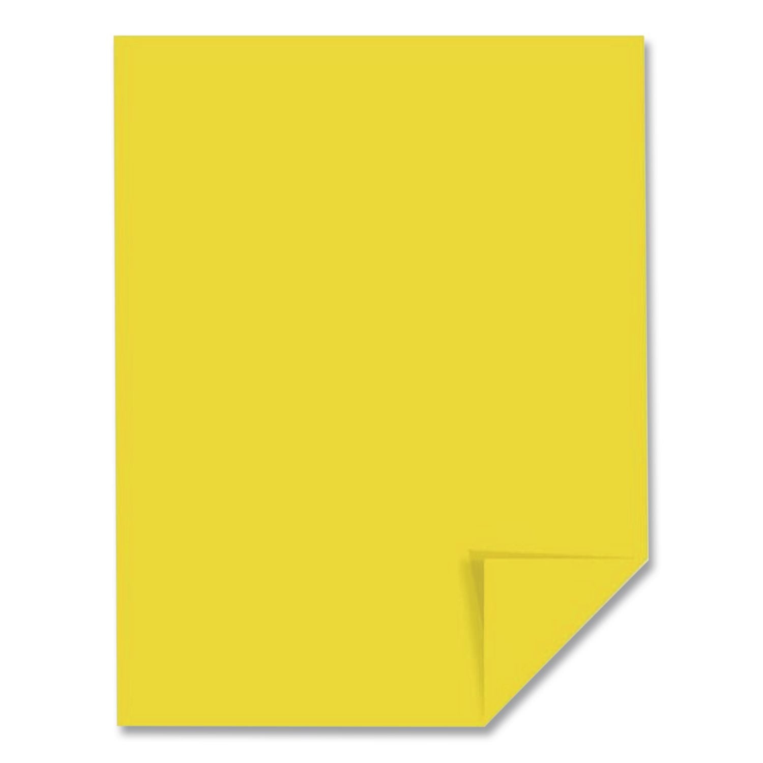Exact Brights Paper, 20 lb Bond Weight, 8.5 x 11, Bright Yellow, 500/Ream