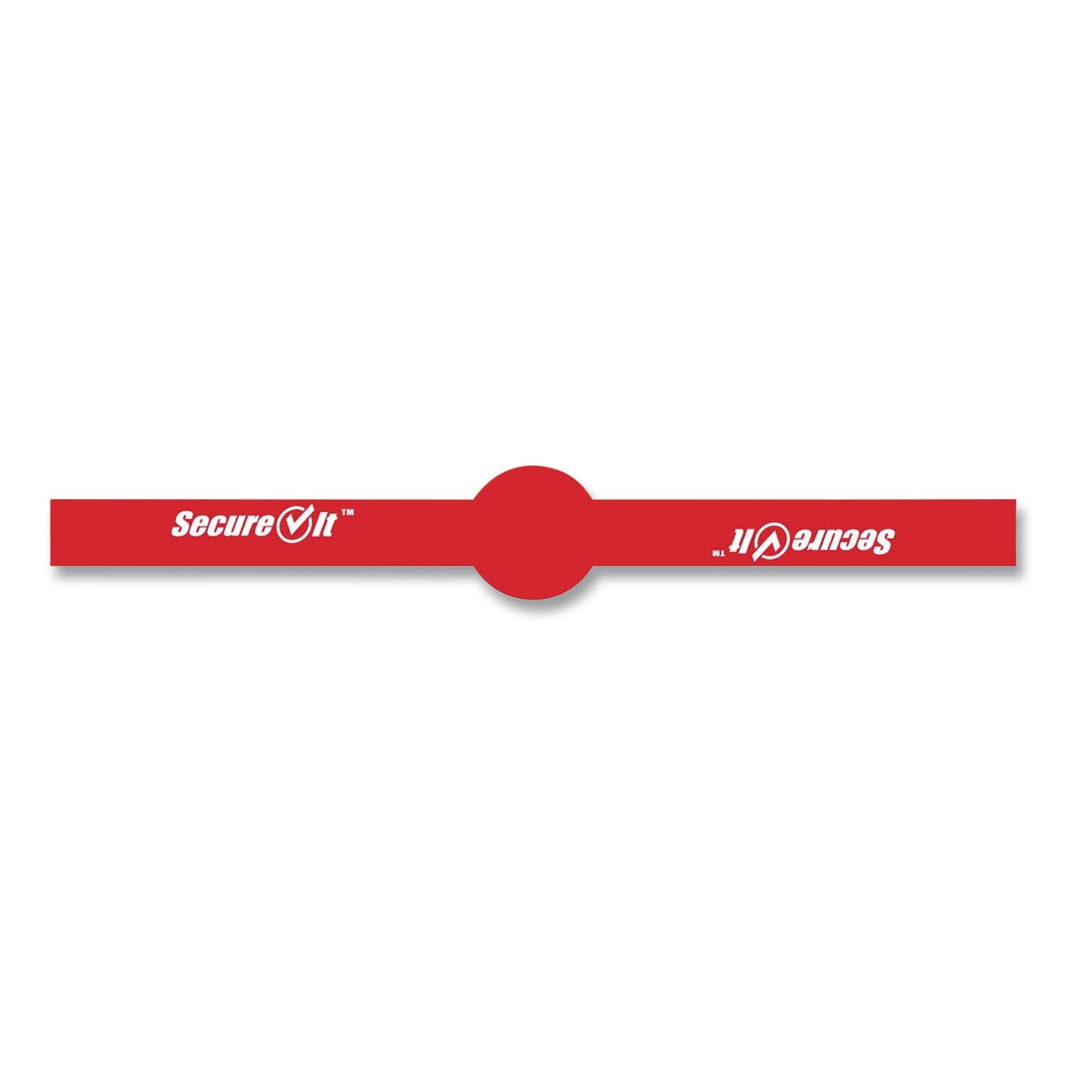 SecureIT Tamper Evident Food Container Seals, 1" x 7", Red, Paper, 250/Roll, 2 Rolls/Pack
