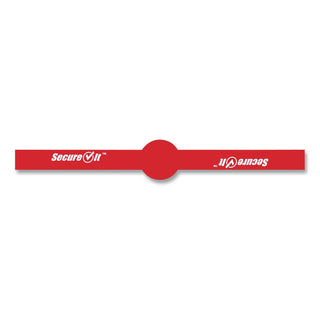 SecureIT Tamper Evident Food Container Seals, 1" x 7", Red, Paper, 250/Roll, 2 Rolls/Pack