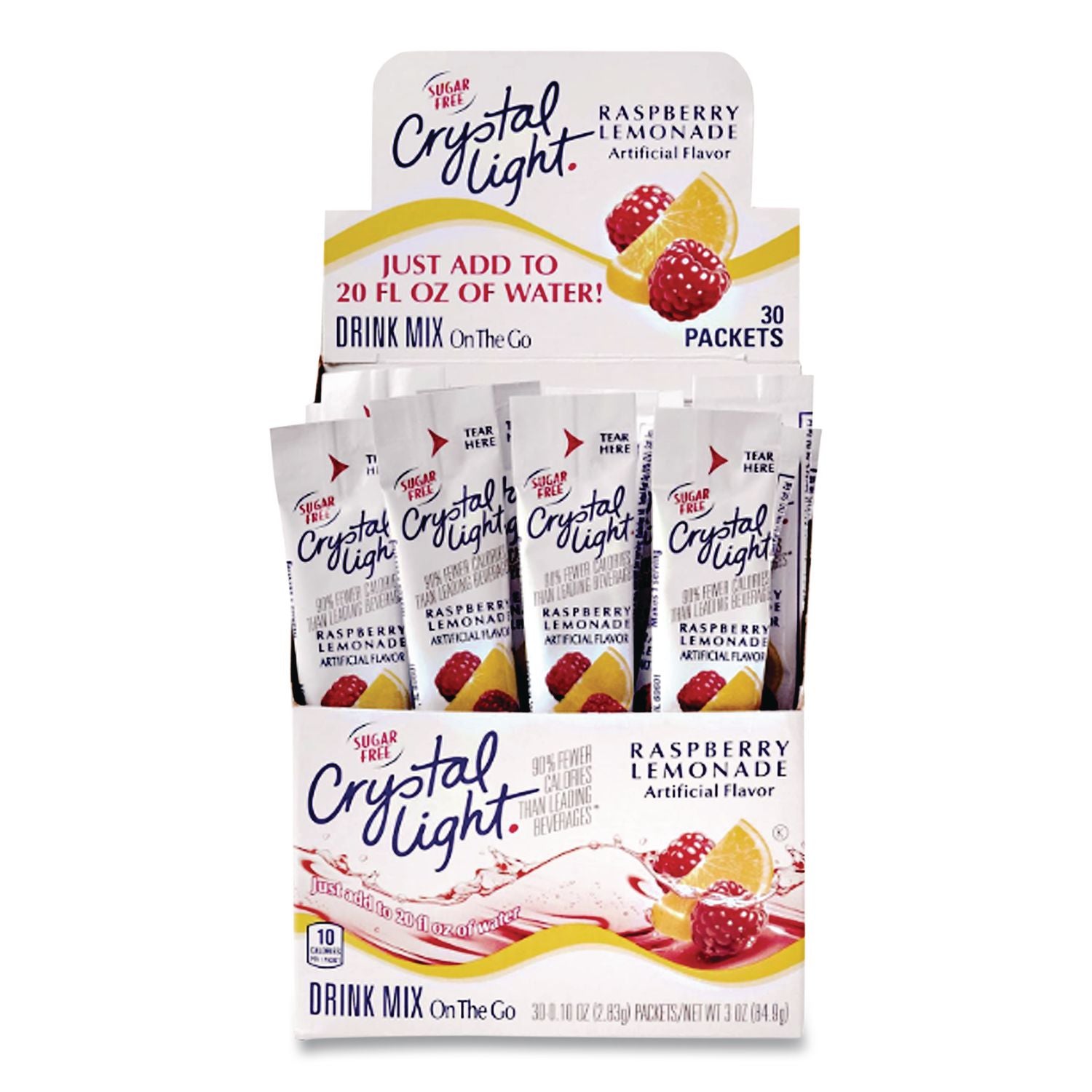 On the Go, Raspberry Lemonade, 0.16 oz Packets, 30/Box