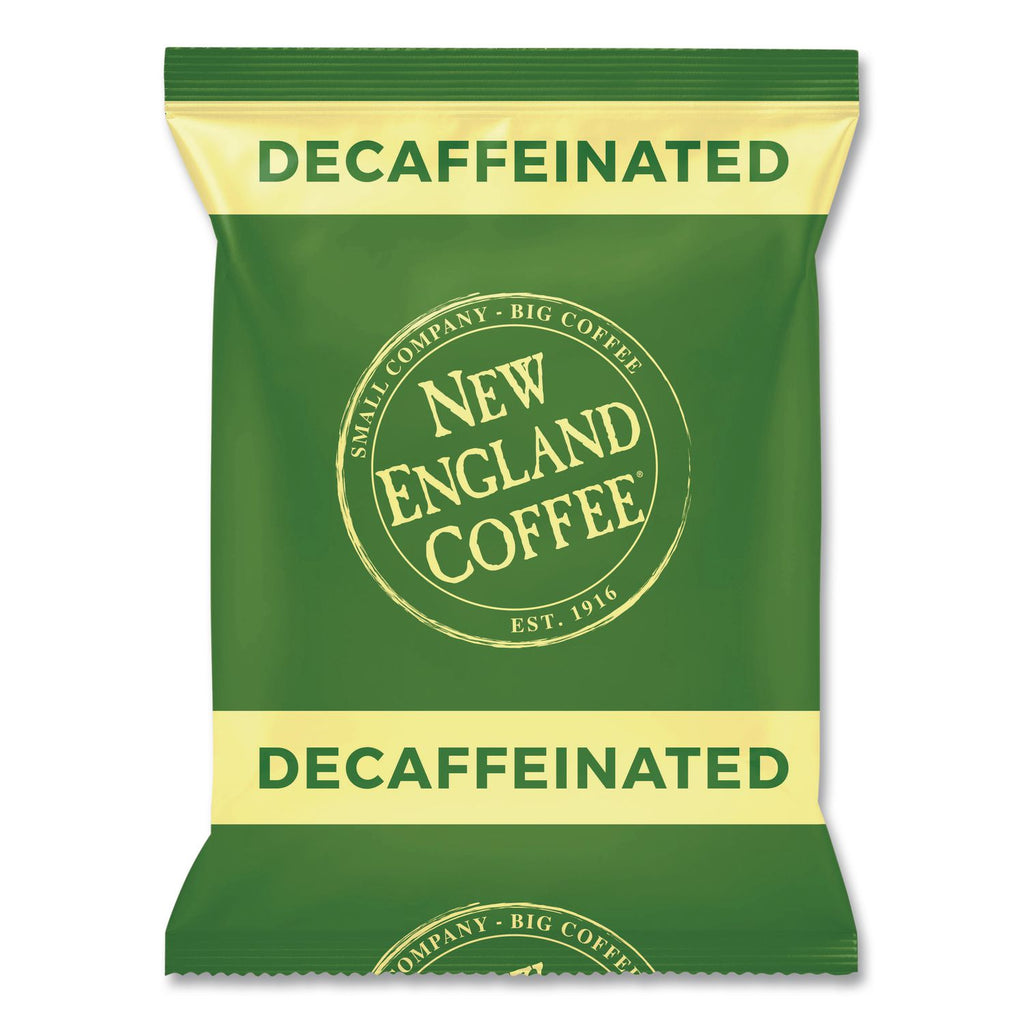 New England Coffee Portion Pack Decaf Breakfast Blend Coffee - Light/Medium - 2.5 oz Per Pack - 24 / Carton