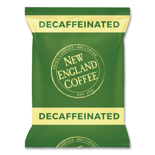 New England Coffee Portion Pack Decaf Breakfast Blend Coffee - Light/Medium - 2.5 oz Per Pack - 24 / Carton