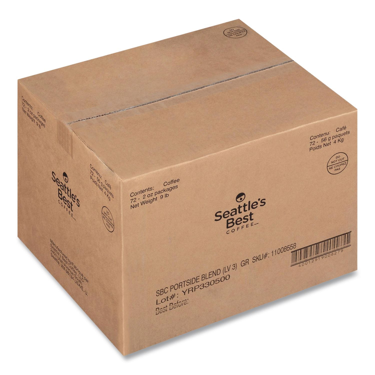 Premeasured Coffee Packs, Portside Blend, 2.1 oz Packet, 72/Carton