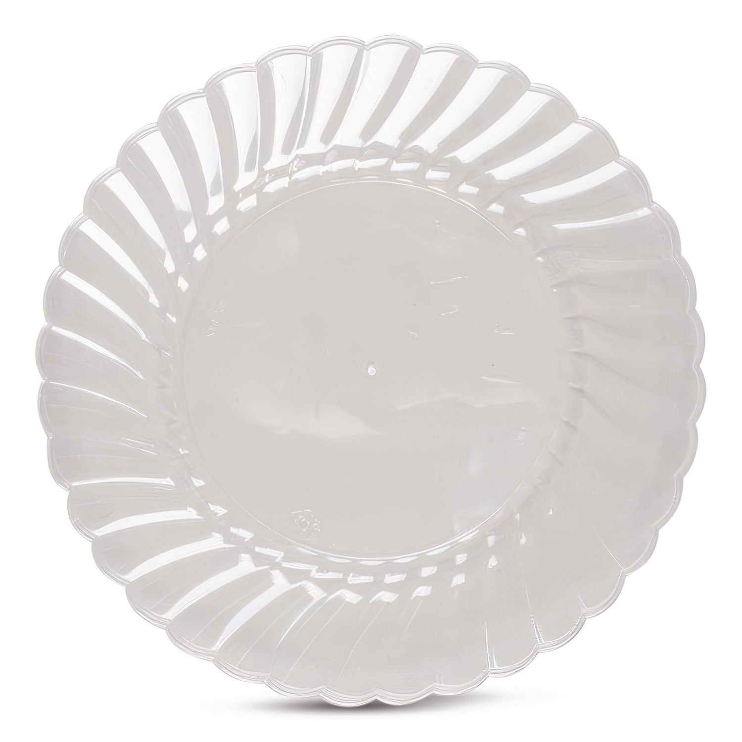 Classicware Plastic Plates, 9" dia, Clear, 12/Pack, 15 Packs/Carton