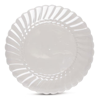 Classicware Plastic Plates, 9" dia, Clear, 12/Pack, 15 Packs/Carton