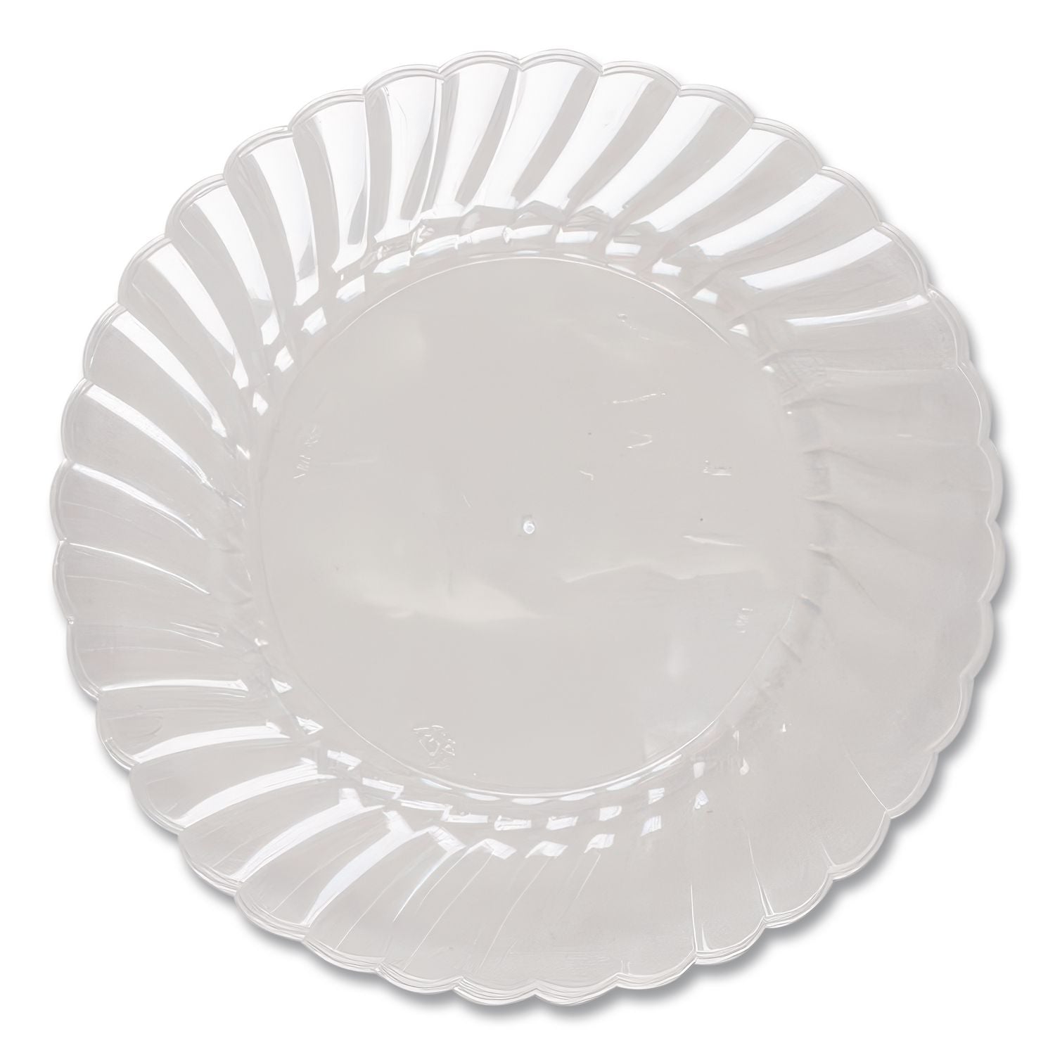 Classicware Plastic Plates, 9" dia, Clear, 12 Plates/Pack