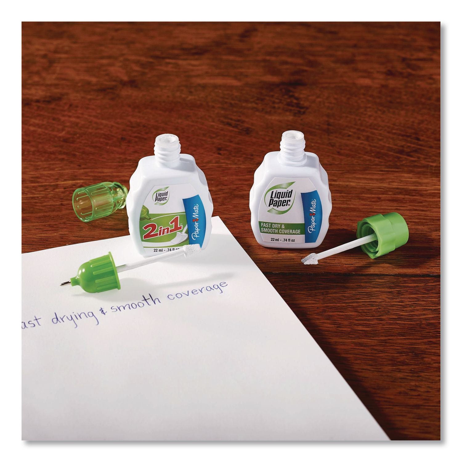 Fast Dry Correction Fluid, 22 ml Bottle, White, 3/Pack