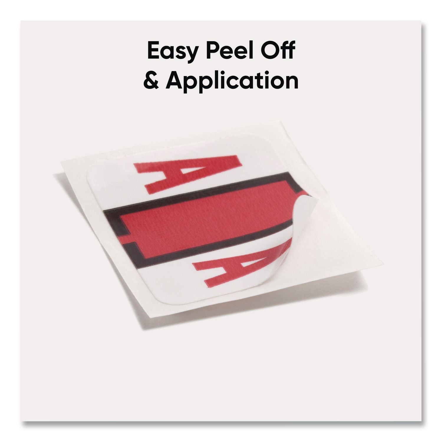 A-Z Color-Coded End Tab Filing Labels, A-Z, 1 x 1.25, White, 500/Roll, 26 Rolls/Box