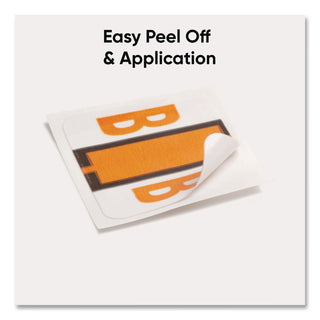 A-Z Color-Coded End Tab Filing Labels, B, 1 x 1.25, White, 500/Roll