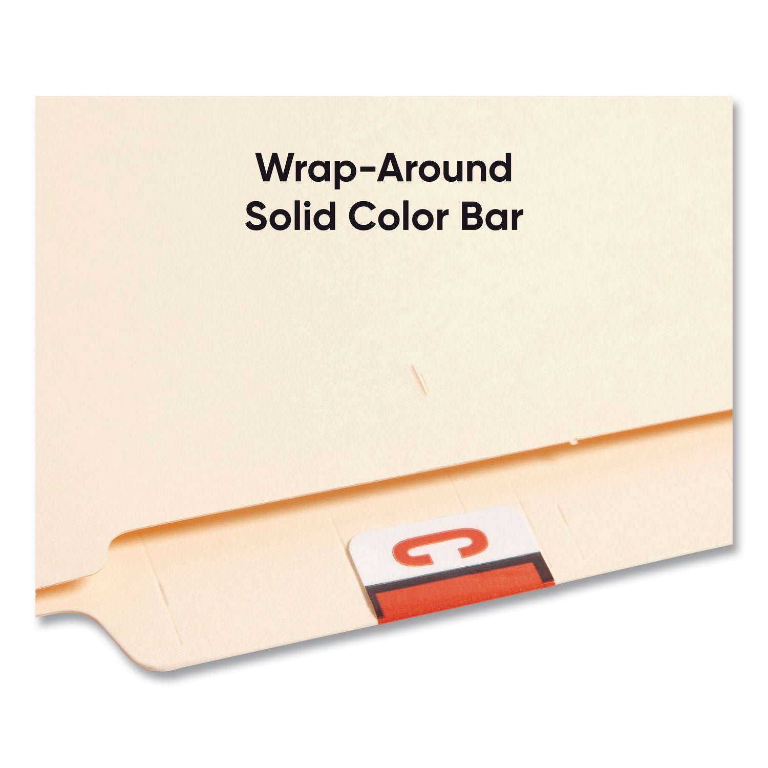 A-Z Color-Coded End Tab Filing Labels, C, 1 x 1.25, White, 500/Roll