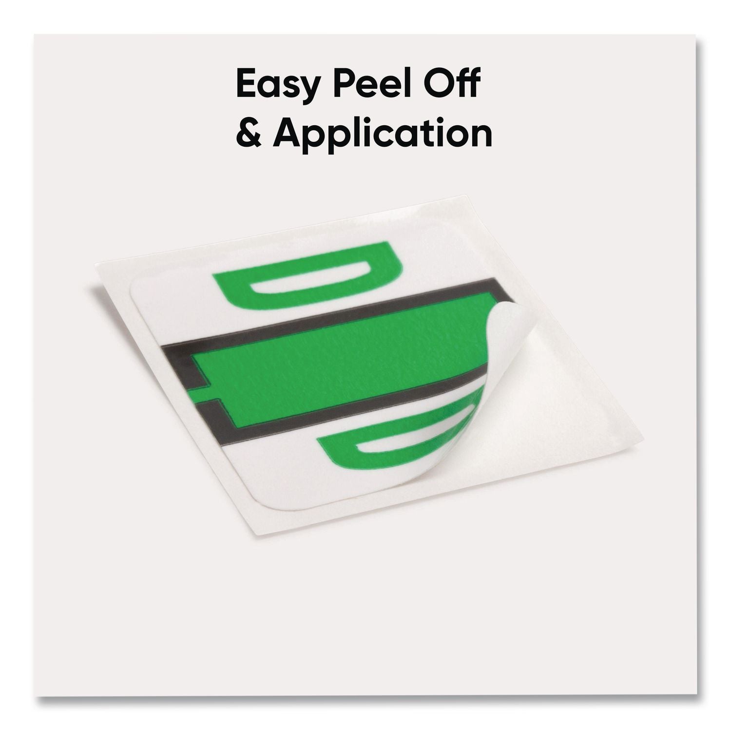 A-Z Color-Coded End Tab Filing Labels, D, 1 x 1.25, White, 500/Roll