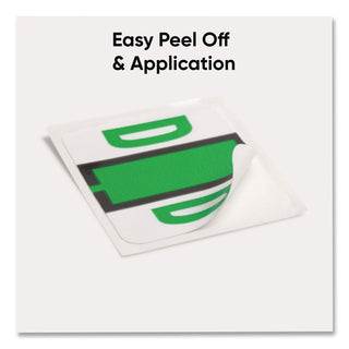 A-Z Color-Coded End Tab Filing Labels, D, 1 x 1.25, White, 500/Roll