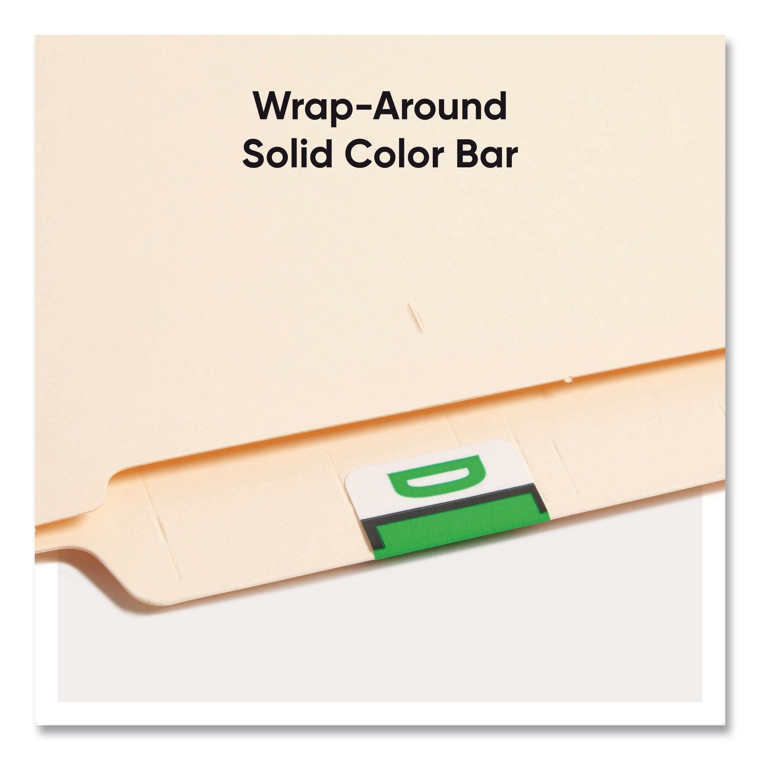 A-Z Color-Coded End Tab Filing Labels, D, 1 x 1.25, White, 500/Roll