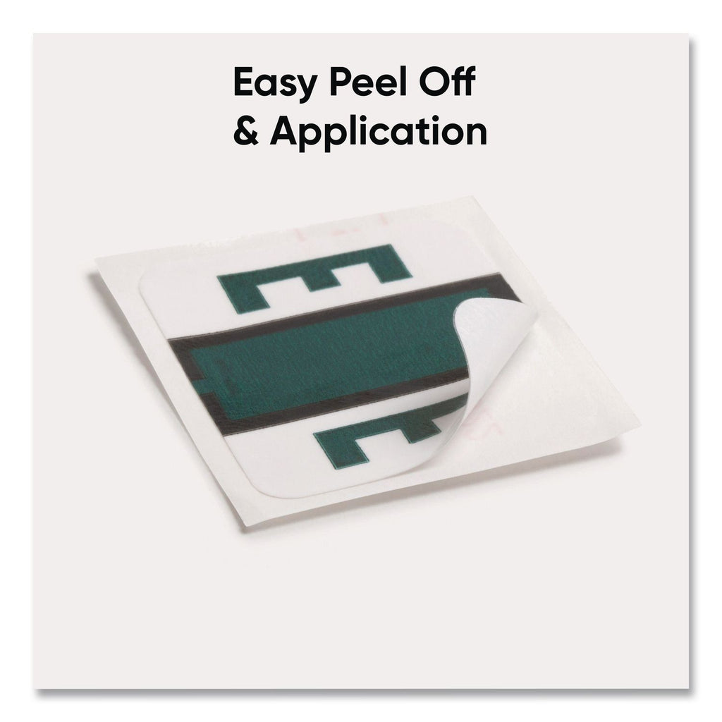 A-Z Color-Coded End Tab Filing Labels, E, 1 x 1.25, White, 500/Roll